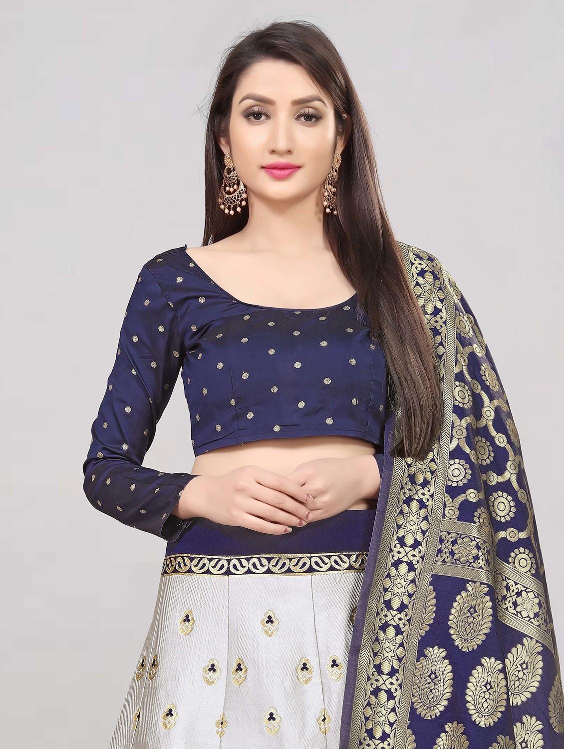 banarasi lehenga choli with dupatta set - 20209137 - Standard Image - 3