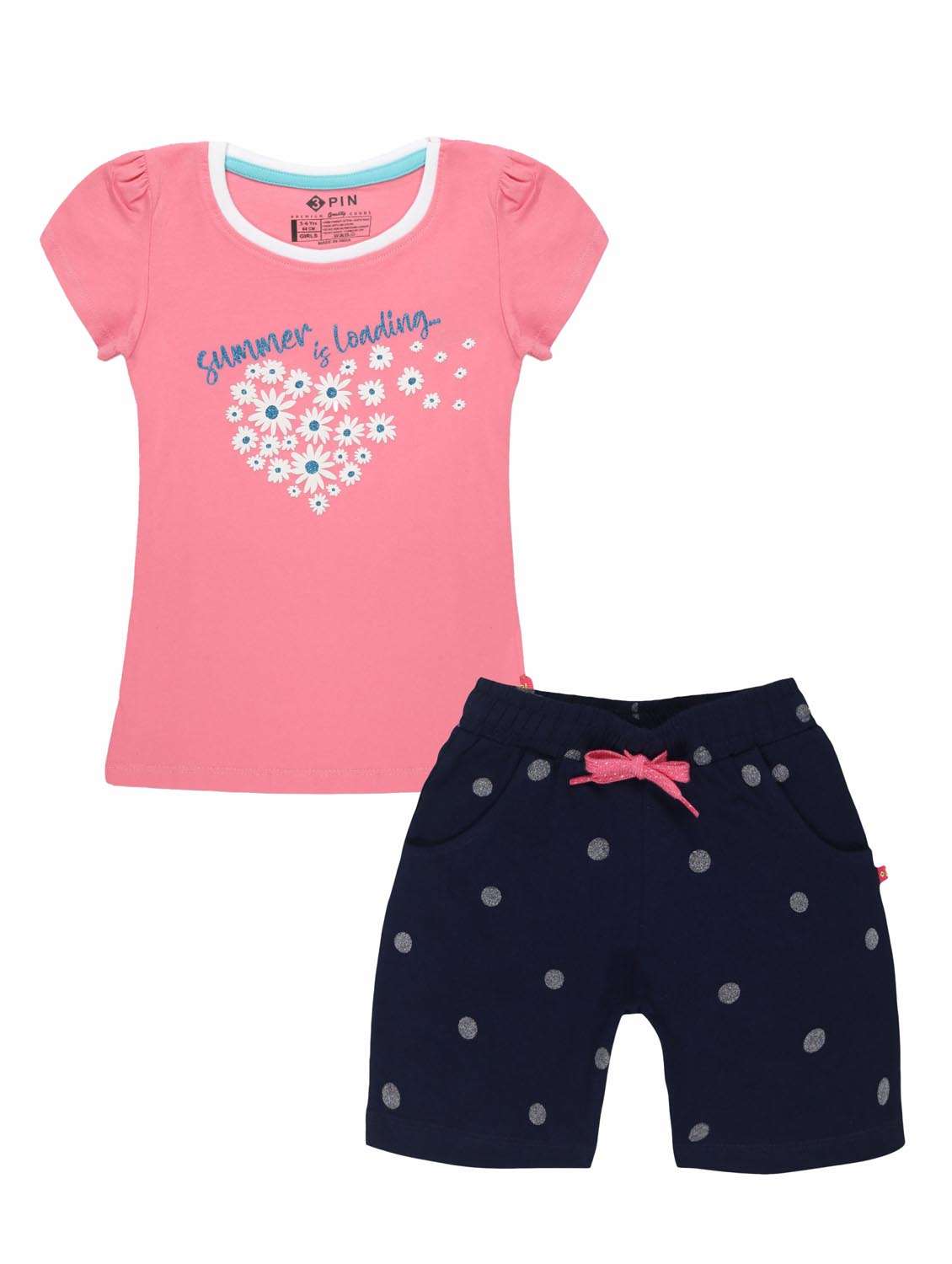 multi colored printed shorts sets 