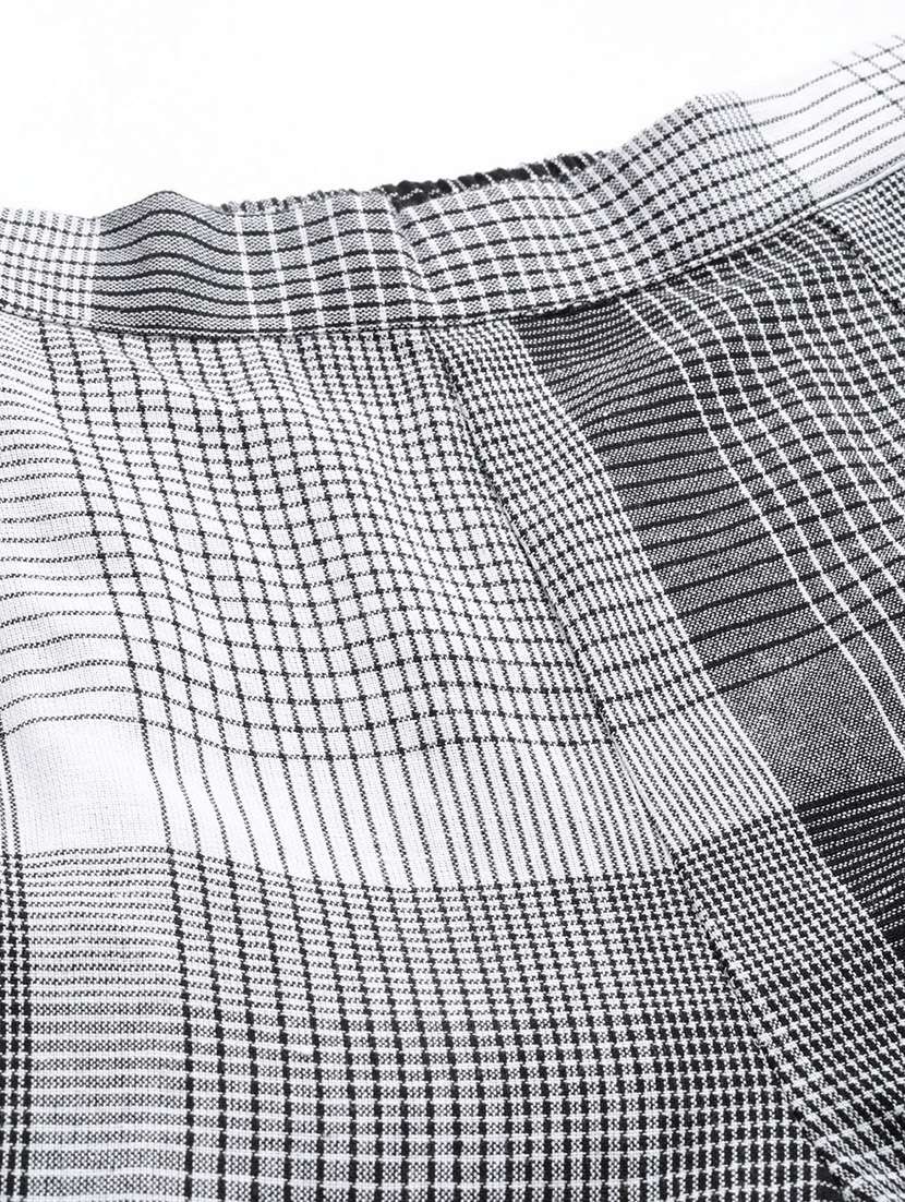 grey shirt collar checkered top and trouser co-ord set  - 20209245 -  Standard Image - 5