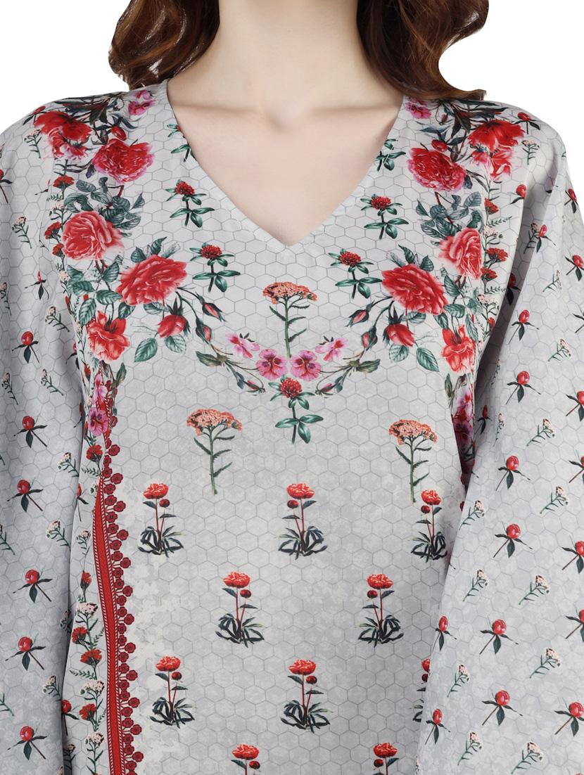 women multi colored polyester tunics kaftan - 20209350 -  Standard Image - 3