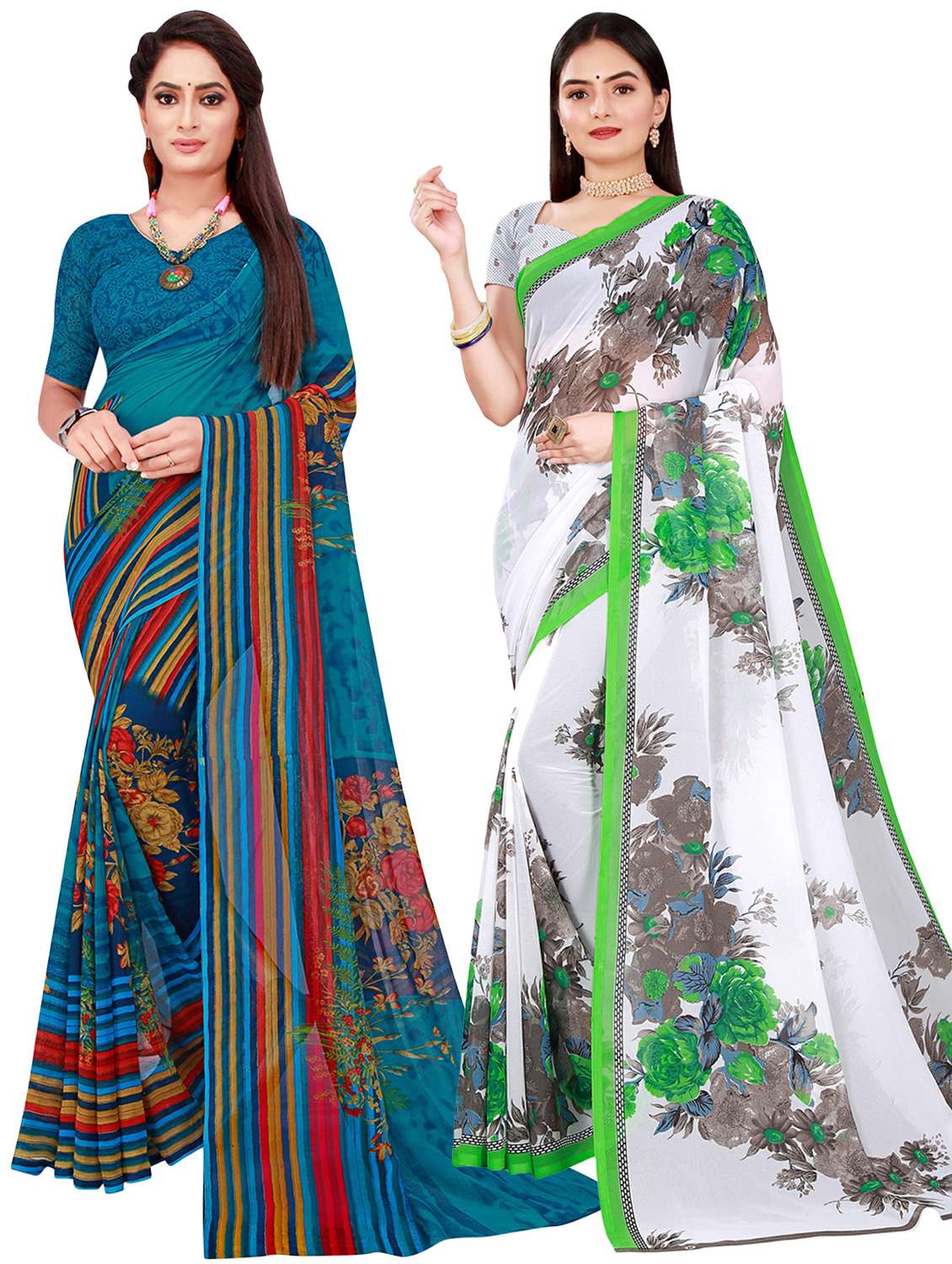 women's saree combo with blouse