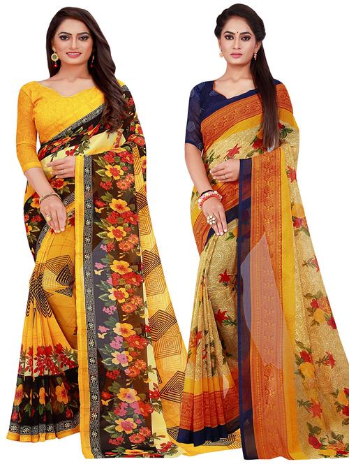 women's saree combo with blouse - 20209724 - Standard Image - 0