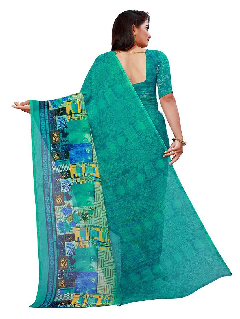 pack of 2 printed sarees with blouse - 20209729 -  Standard Image - 3