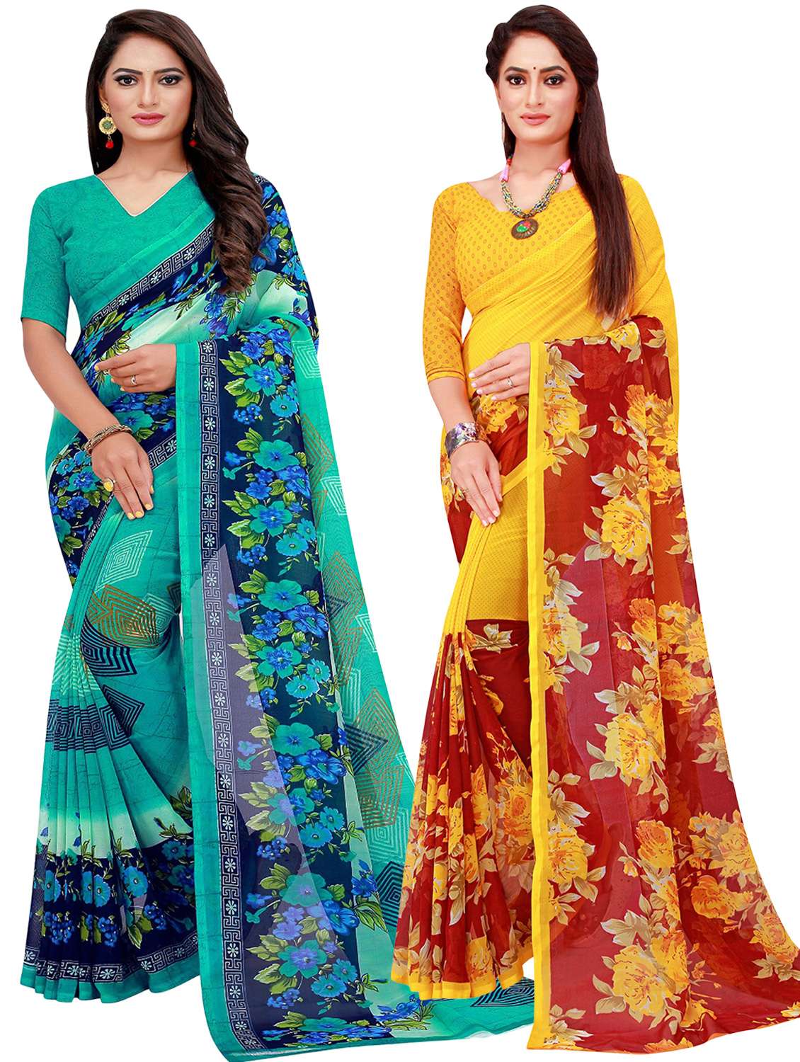 women's saree combo with blouse - 20209741 -  Zoom Image - 0