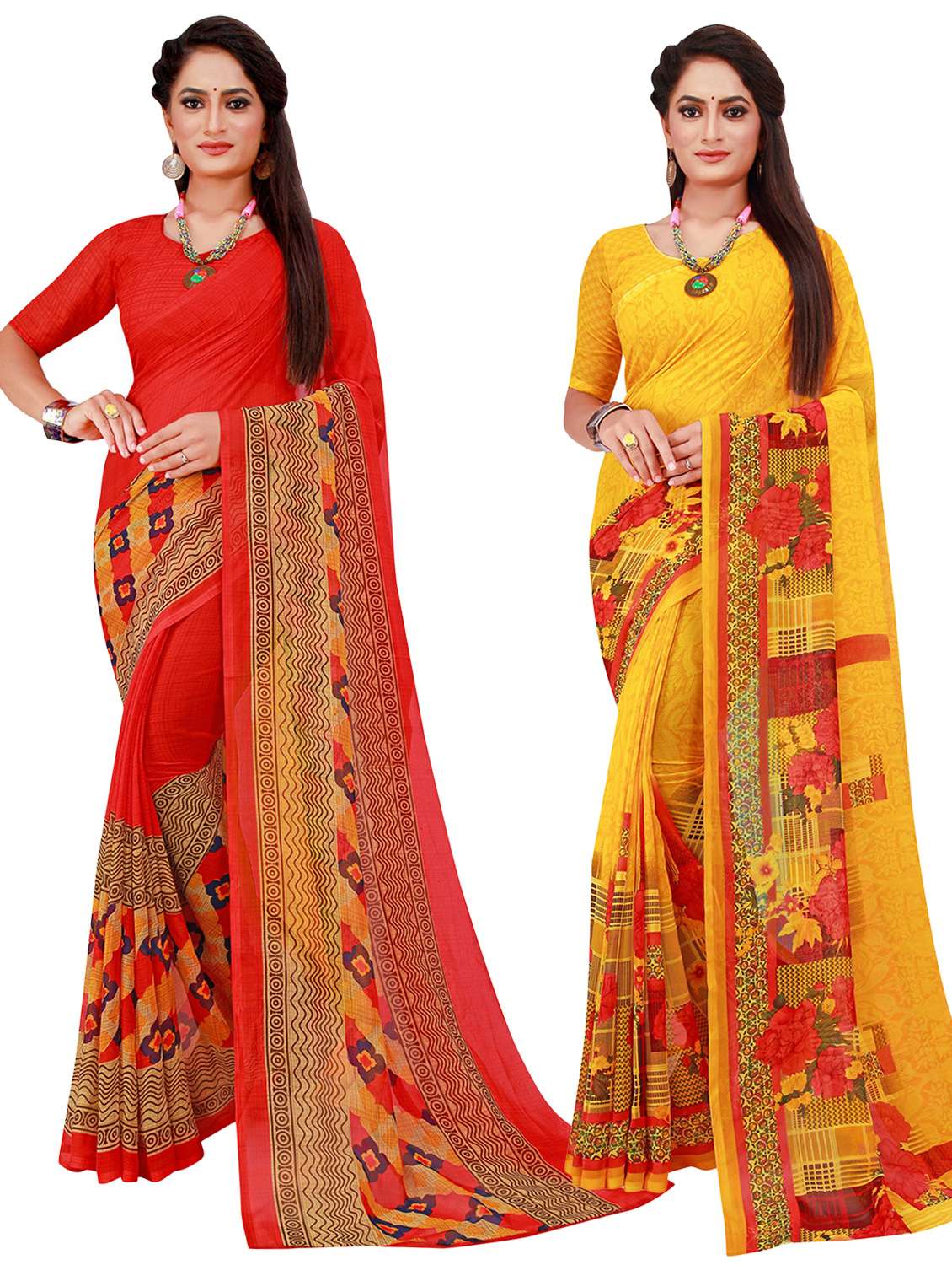 women's saree combo with blouse