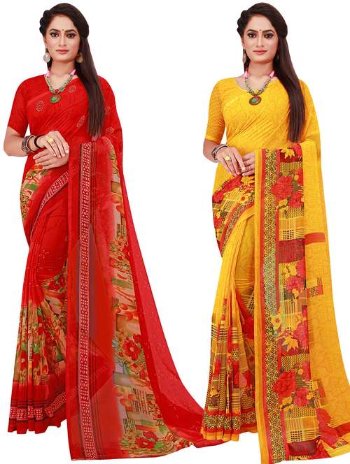 women's floral multi colored saree with blouse - 20209773 -  Standard Image - 0