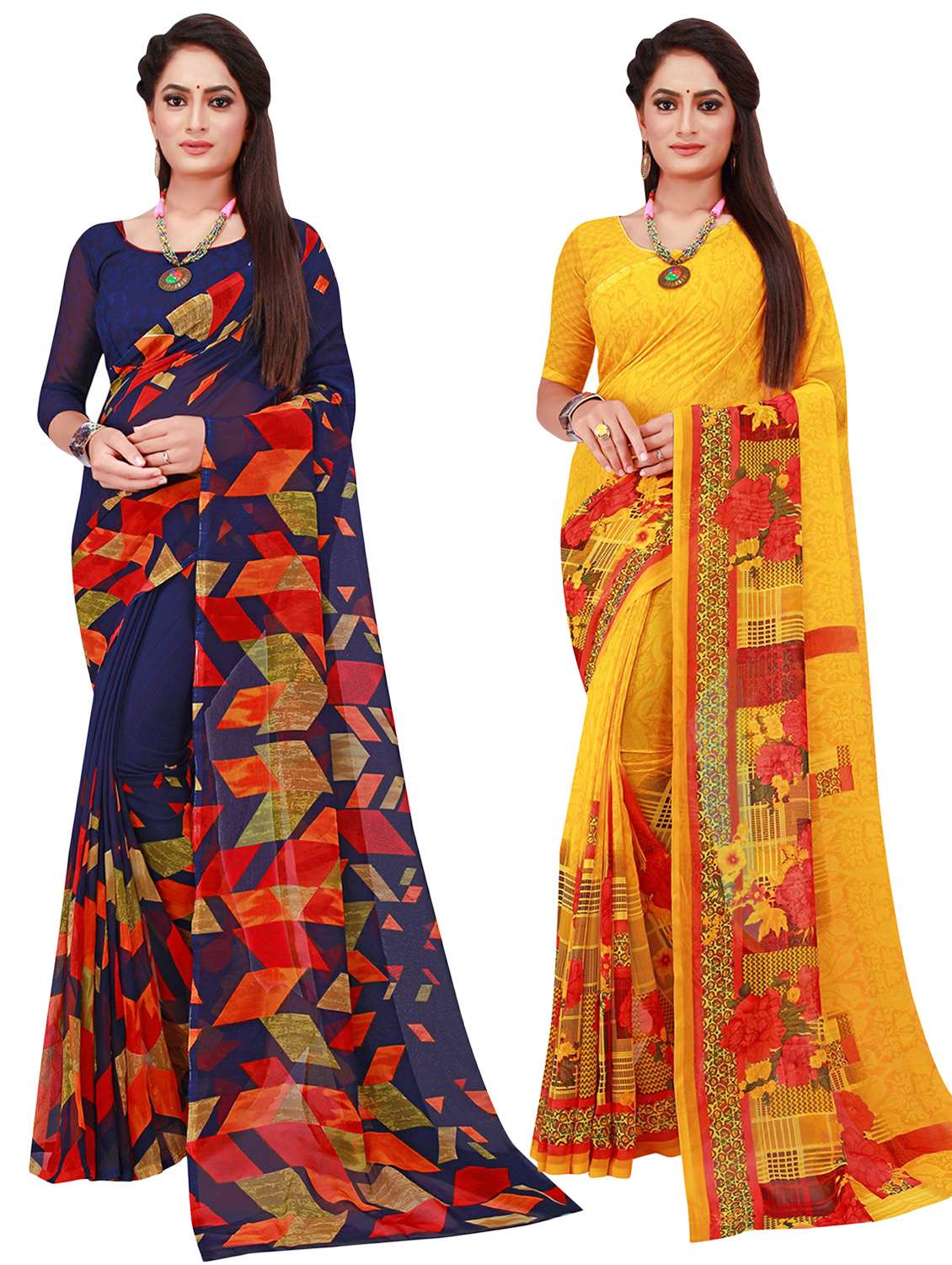 women's saree combo with blouse