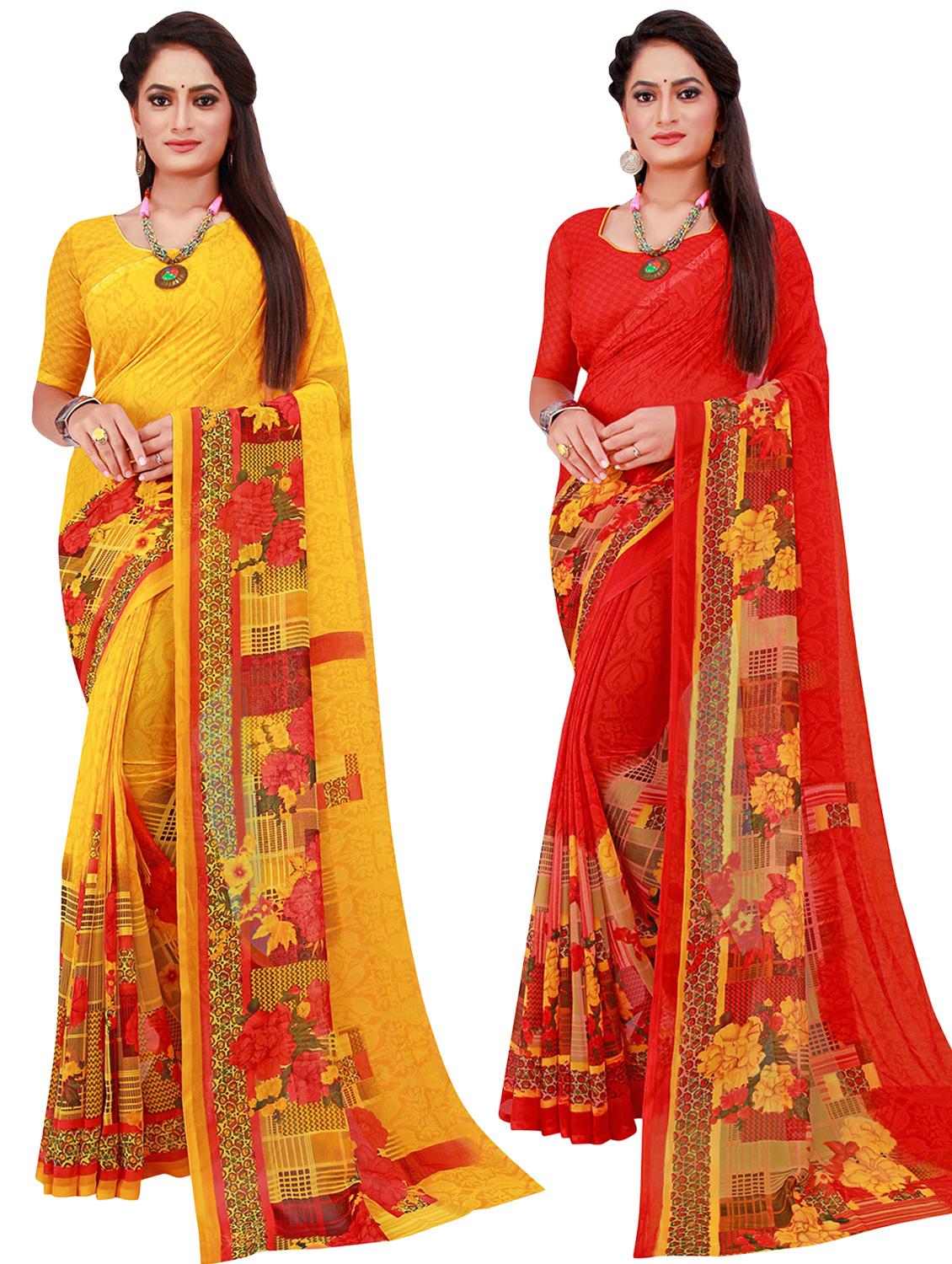 women's printed multi colored saree with blouse - 20209807 - Zoom Image - 0