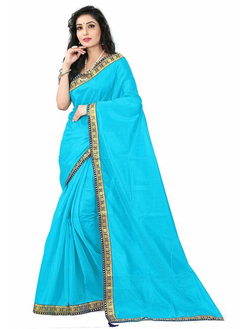 solid bordered saree - 20209861 - Standard Image - 0