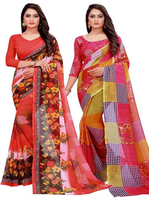 women's saree combo with blouse - 20209919 -  Standard Image - 0