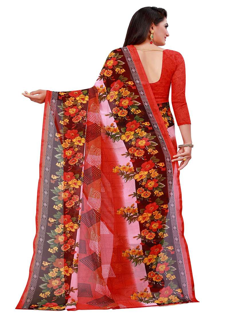 women's saree combo with blouse - 20209919 - Standard Image - 3