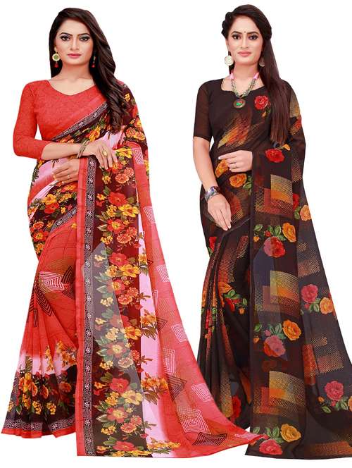 women's saree combo with blouse - 20209921 -  Standard Image - 0