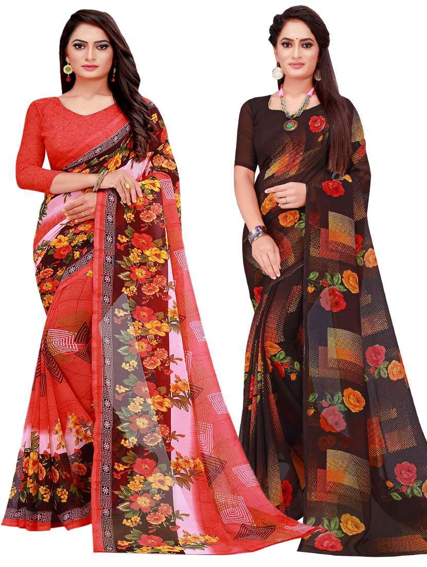 women's saree combo with blouse - 20209921 -  Zoom Image - 0