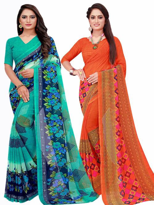 women's saree combo with blouse - 20209957 - Standard Image - 0