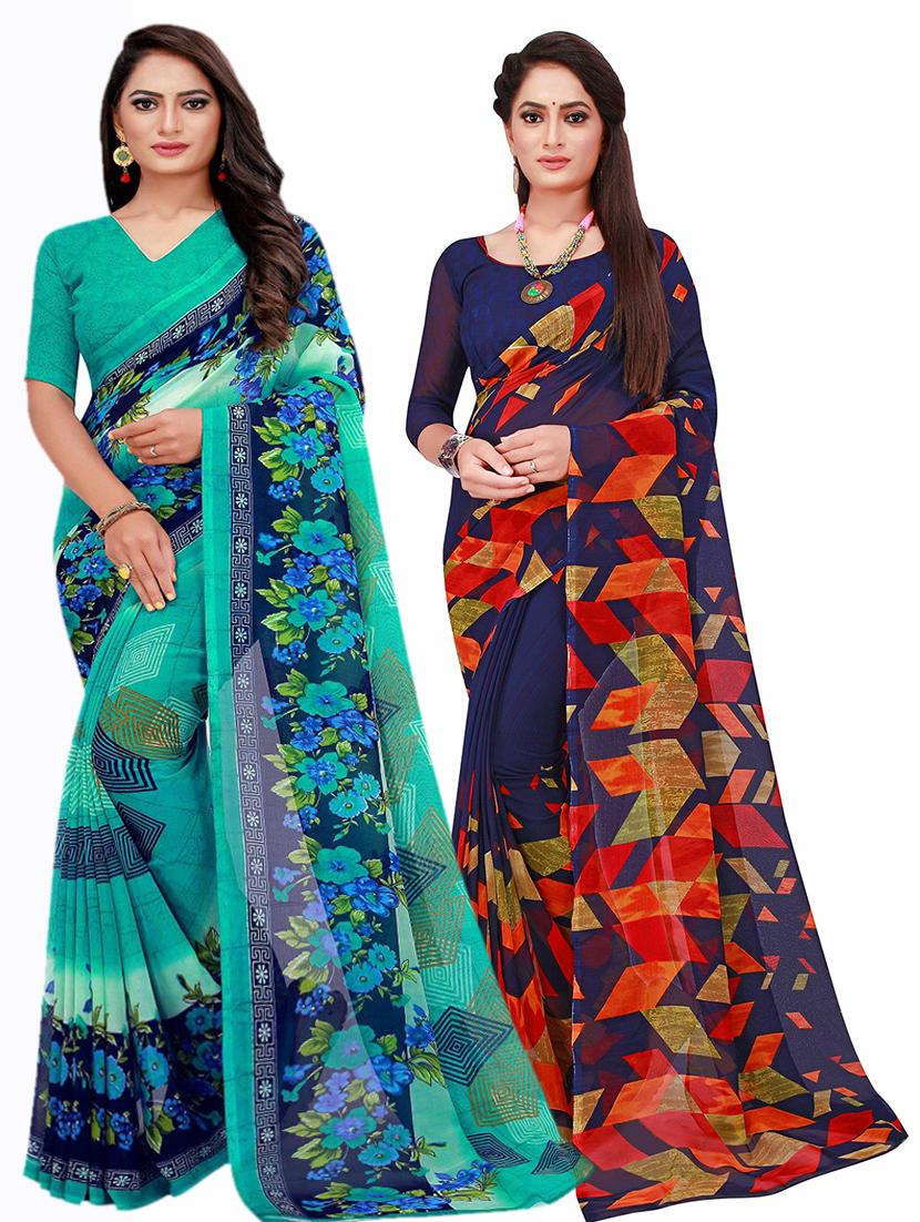 women's saree combo with blouse - 20209965 - Zoom Image - 0