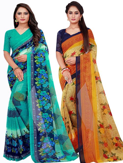 women's saree combo with blouse - 20209977 - Standard Image - 0