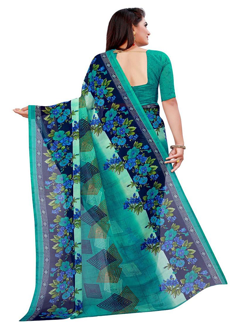 women's saree combo with blouse - 20209977 - Standard Image - 3