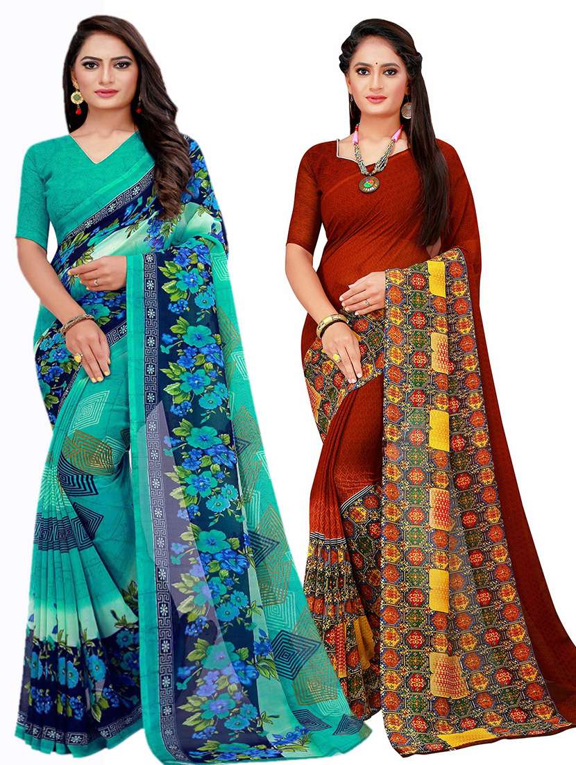 women's saree combo with blouse