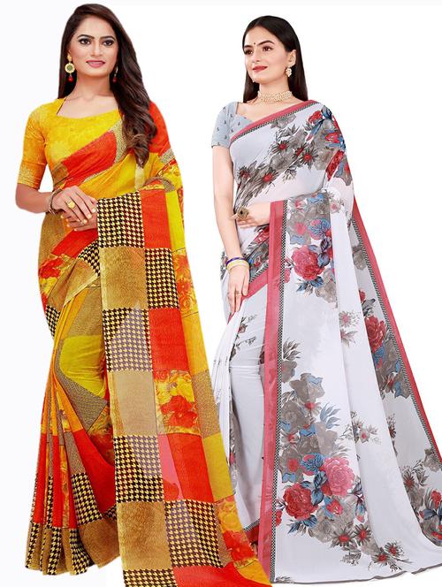 women's saree combo with blouse - 20210033 - Standard Image - 0