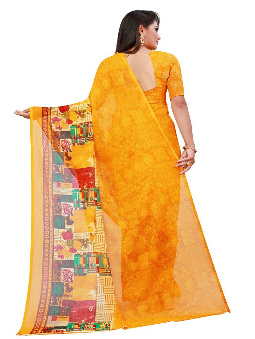 pack of 2 printed saree with blouse - 20210087 - Standard Image - 3