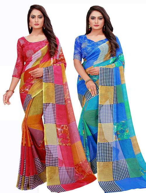 women's saree combo with blouse - 20210141 -  Standard Image - 0