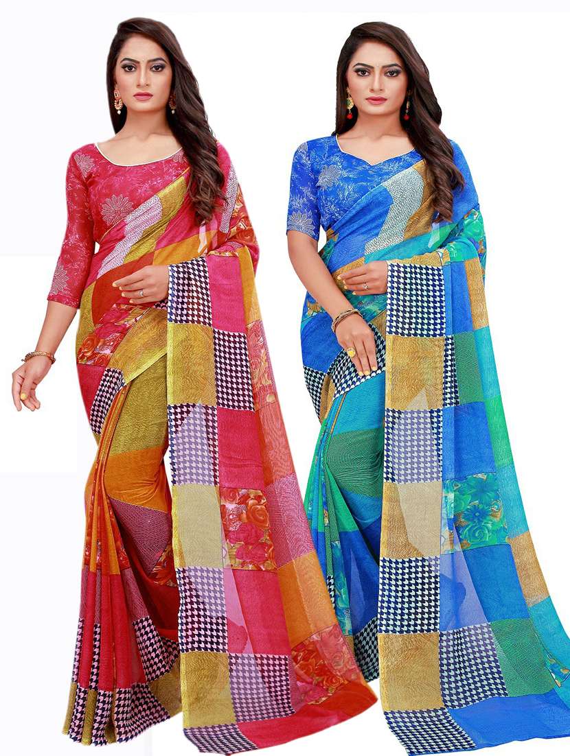 women's saree combo with blouse - 20210141 -  Zoom Image - 0
