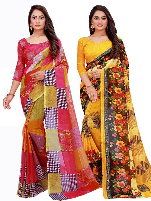 women's saree combo with blouse - 20210142 -  Standard Image - 0