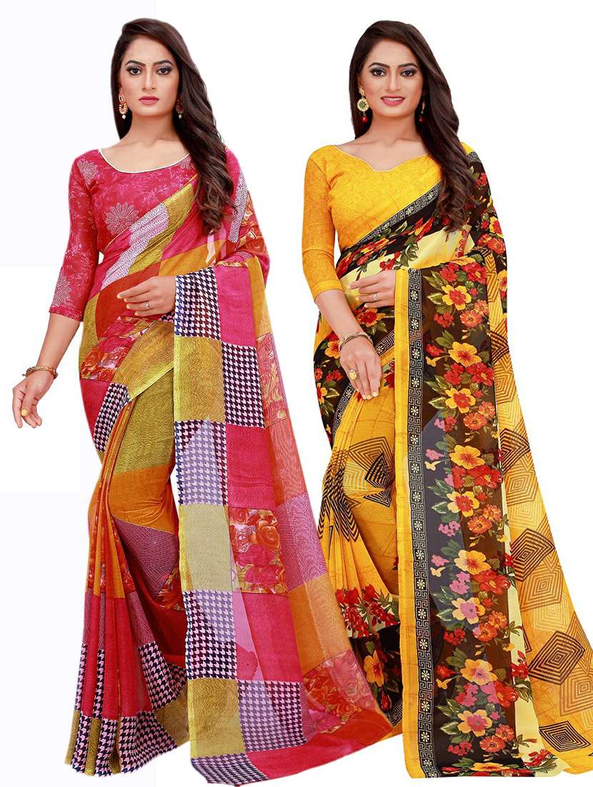 women's saree combo with blouse