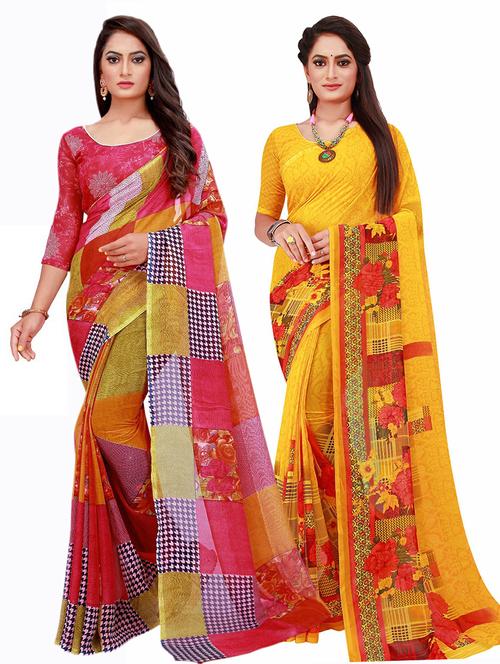 women's saree combo with blouse - 20210147 - Standard Image - 0