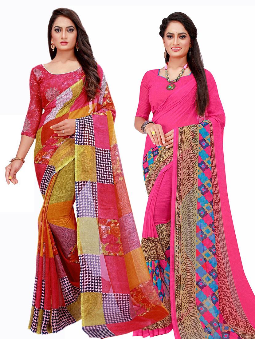 women's saree combo with blouse - 20210152 -  Zoom Image - 0