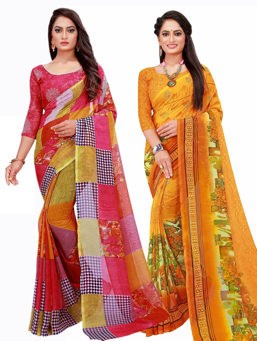 women's saree combo with blouse - 20210156 -  Zoom Image - 0