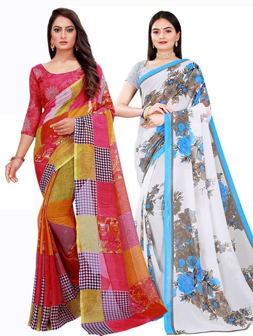 women's saree combo with blouse - 20210172 - Standard Image - 0