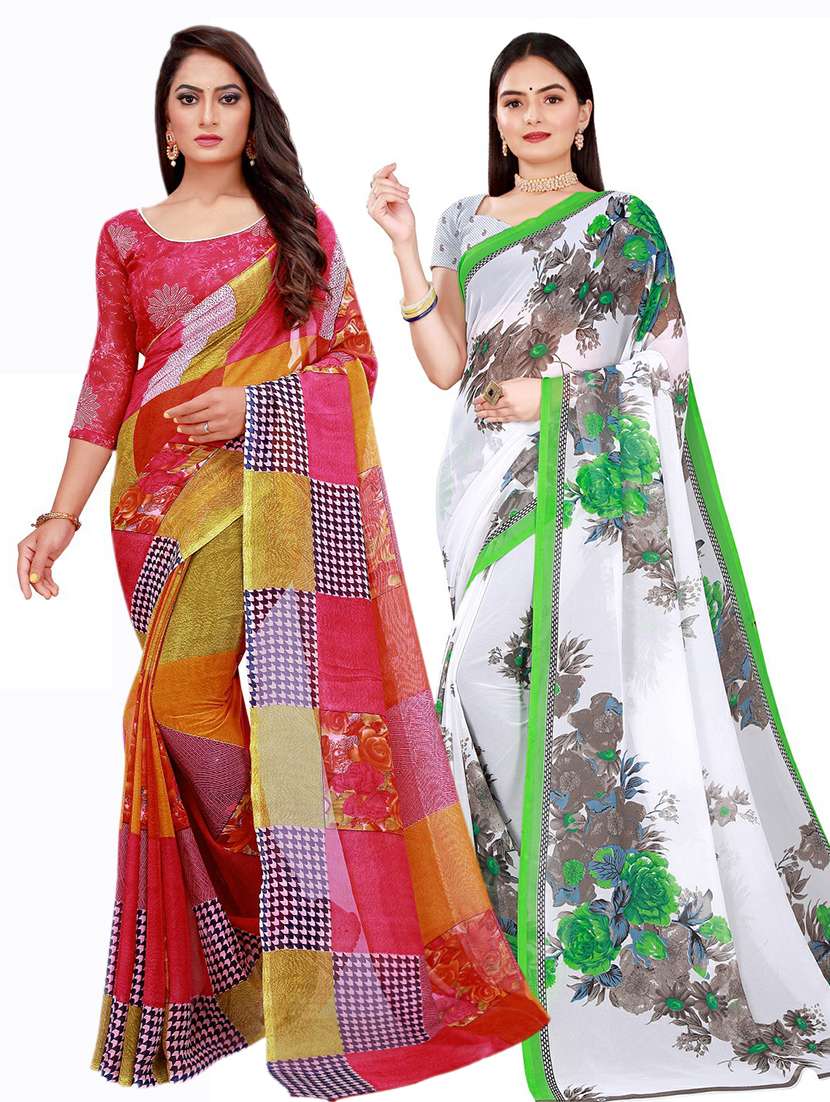 women's saree combo with blouse - 20210174 - Zoom Image - 0