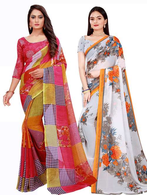 women's saree combo with blouse - 20210175 - Standard Image - 0
