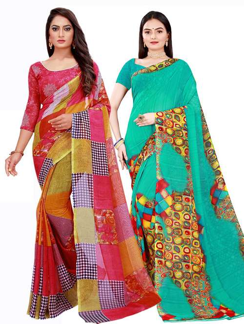 women's saree combo with blouse - 20210183 -  Standard Image - 0