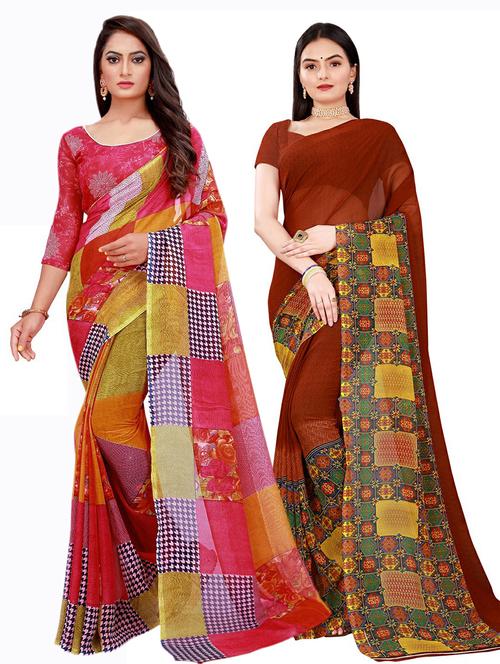 women's saree combo with blouse - 20210185 -  Standard Image - 0
