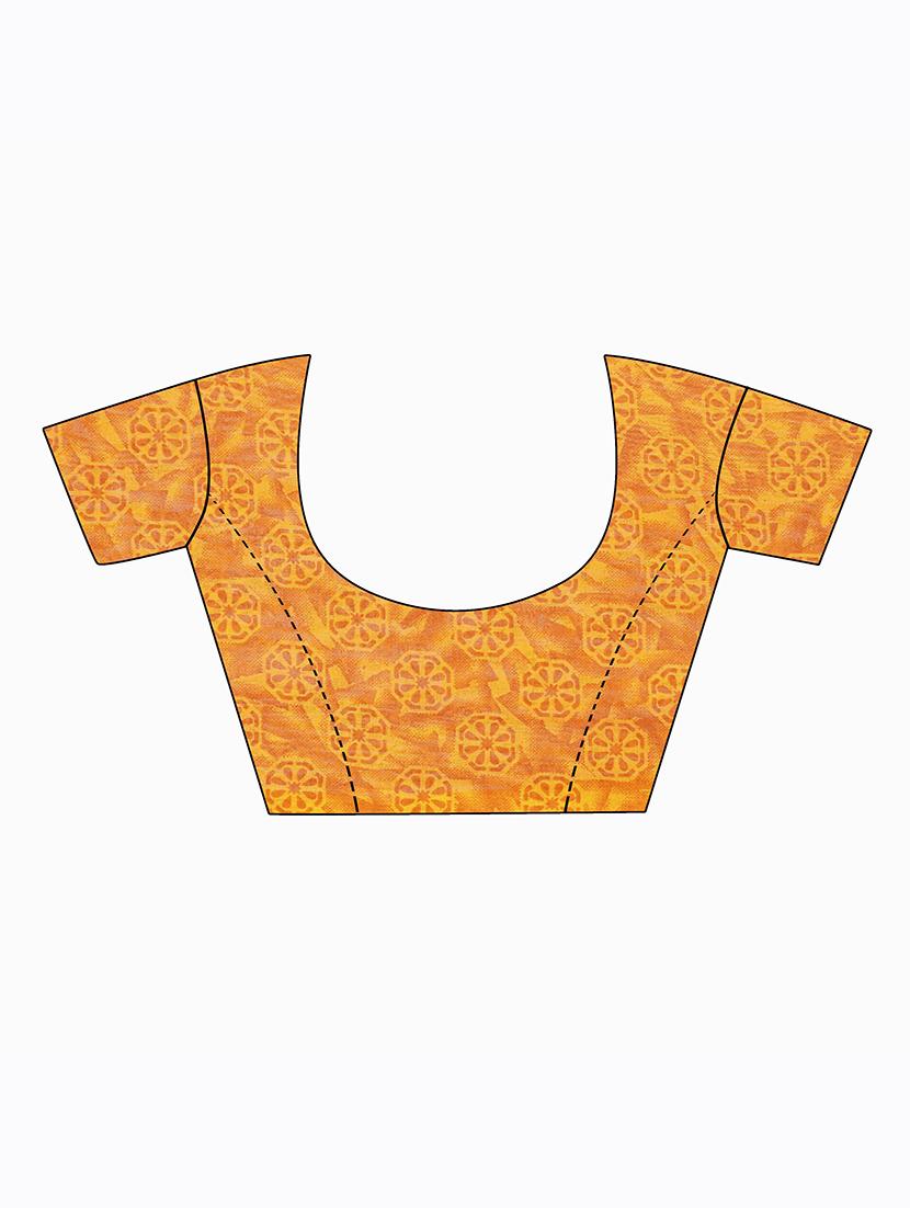 women's printed multi colored saree with blouse - 20210202 - Standard Image - 5