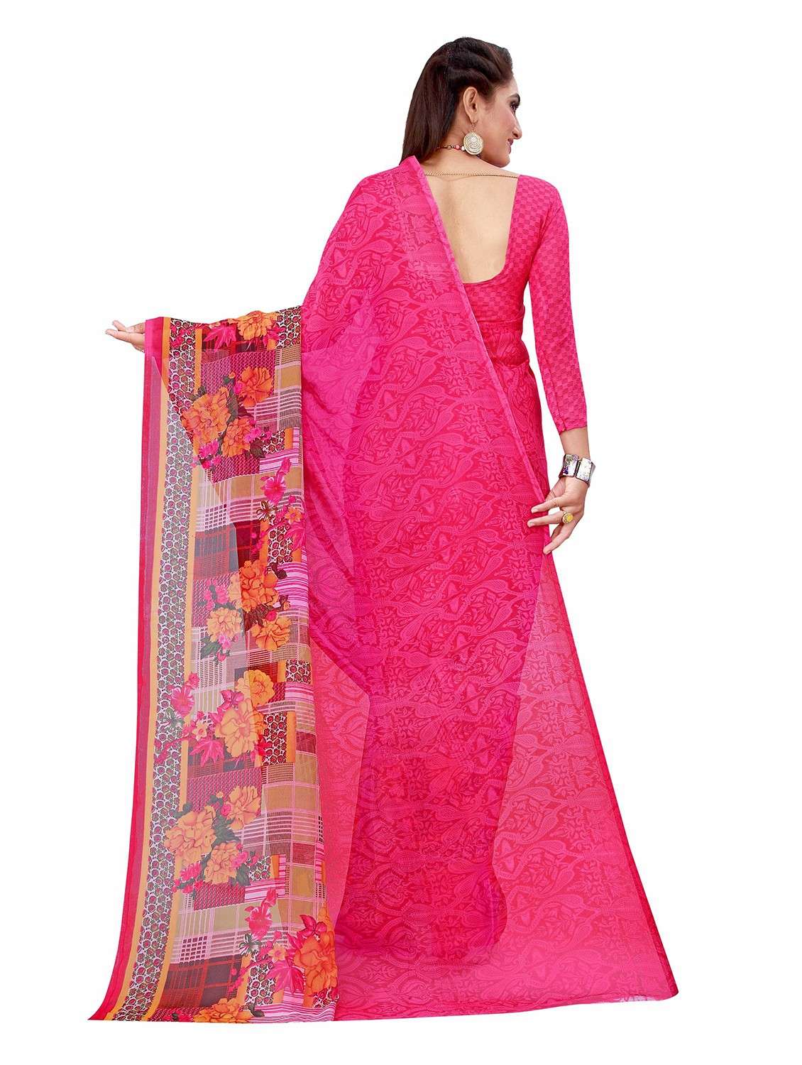 pack of 2 printed saree with blouse - 20210231 - Standard Image - 3