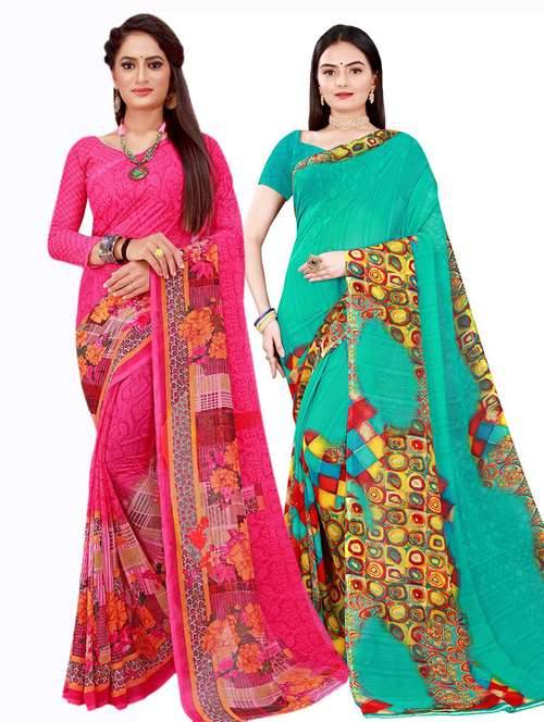 women's saree combo with blouse - 20210232 -  Standard Image - 0
