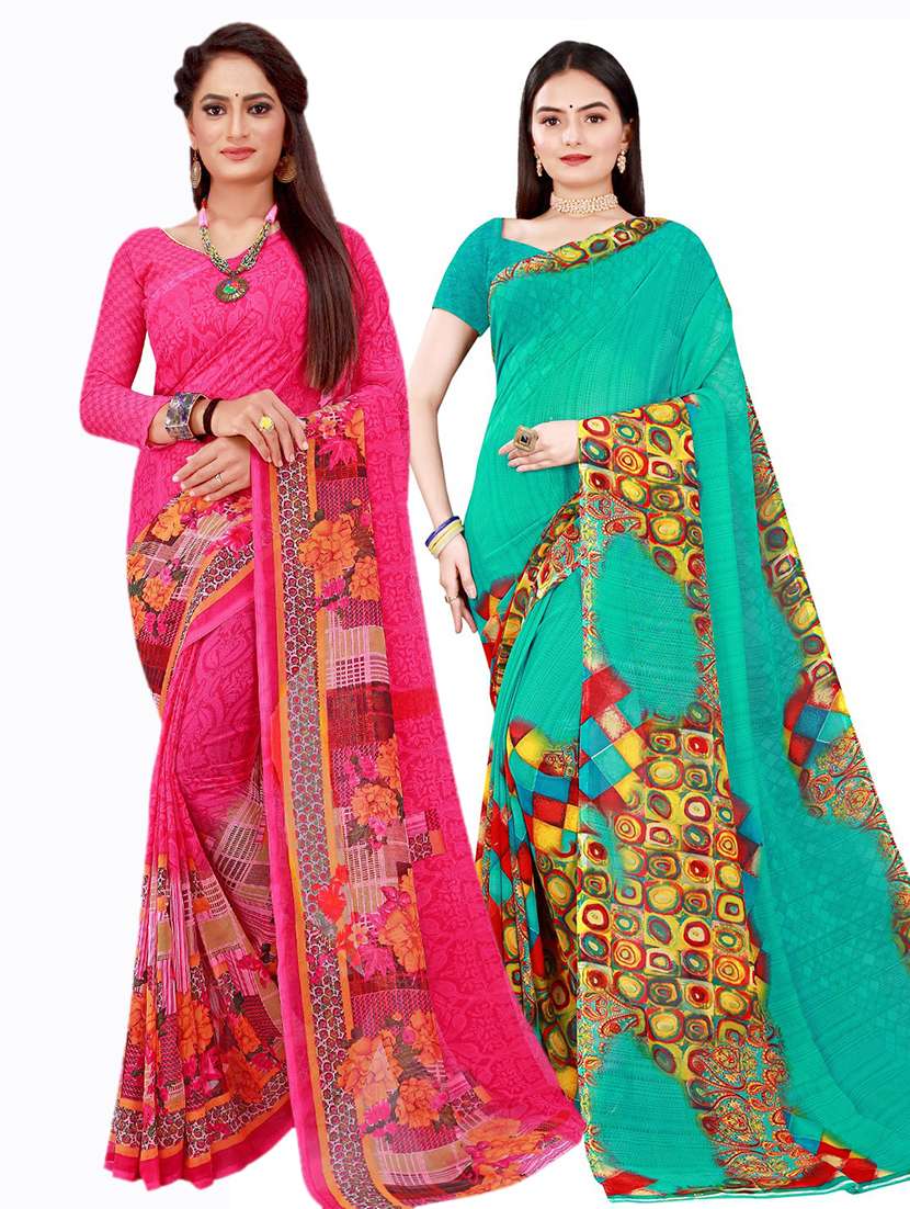 women's saree combo with blouse - 20210232 -  Zoom Image - 0