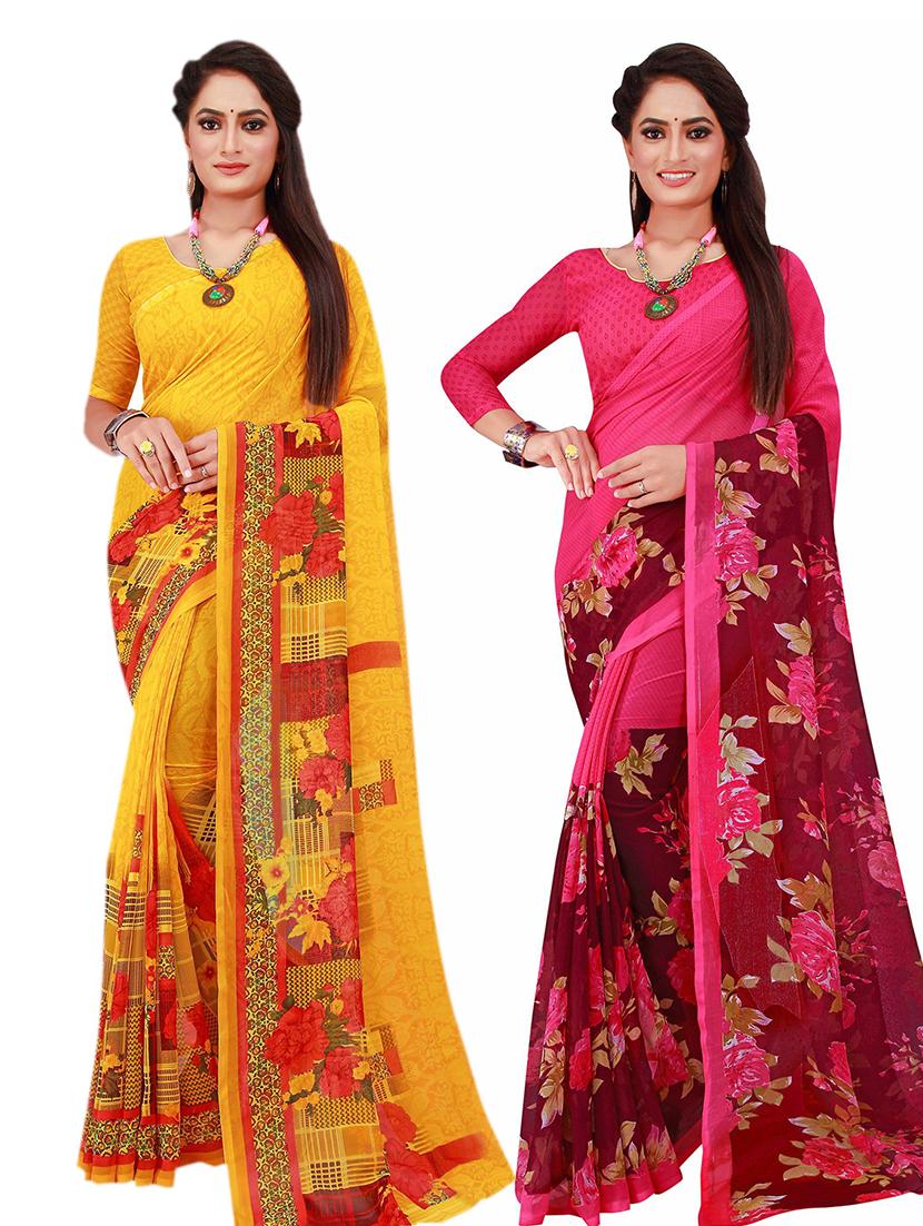 women's saree combo with blouse