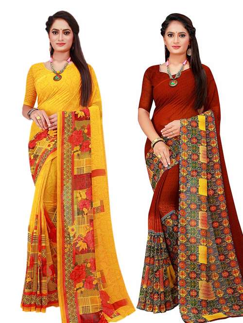 women's saree combo with blouse - 20210256 - Standard Image - 0