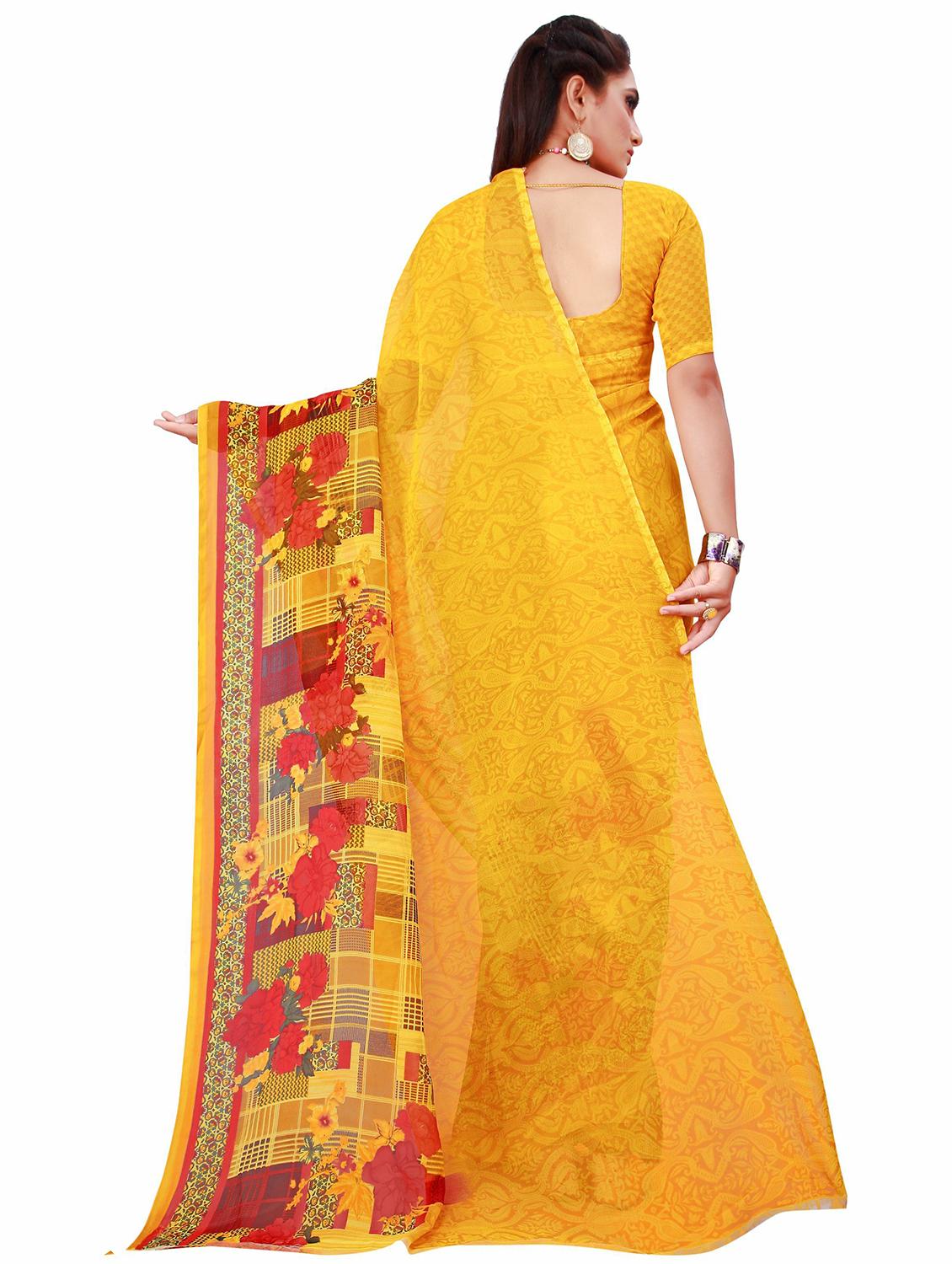 women's saree combo with blouse - 20210266 - Standard Image - 3