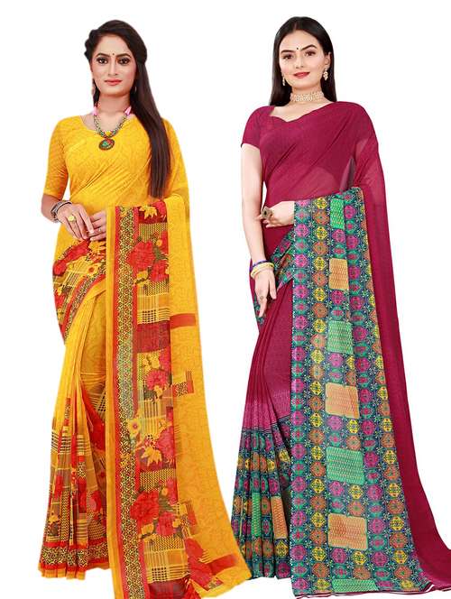 women's saree combo with blouse - 20210270 - Standard Image - 0