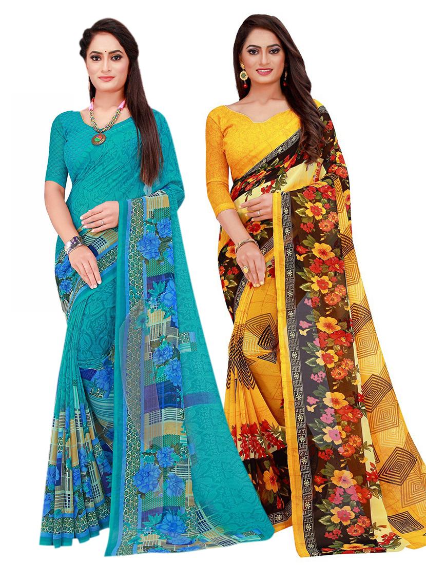 women's saree combo with blouse - 20210273 - Zoom Image - 0