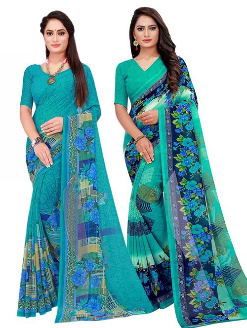 women's saree combo with blouse - 20210275 - Standard Image - 0
