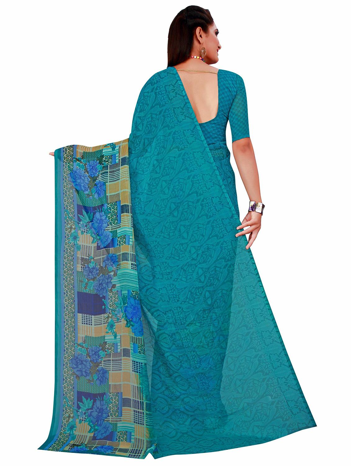 pack of 2 printed saree with blouse - 20210277 - Standard Image - 3