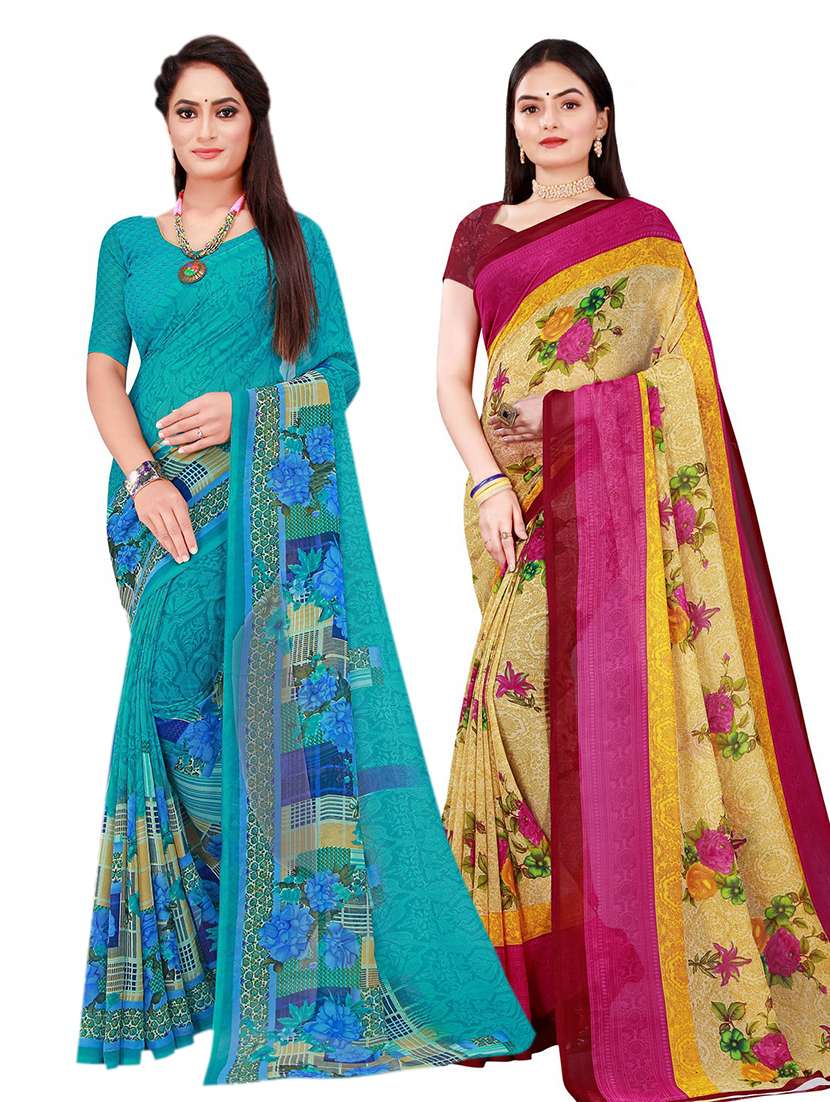 women's saree combo with blouse