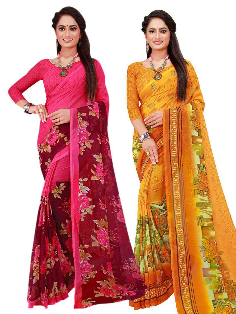 women's saree combo with blouse - 20210378 -  Zoom Image - 0