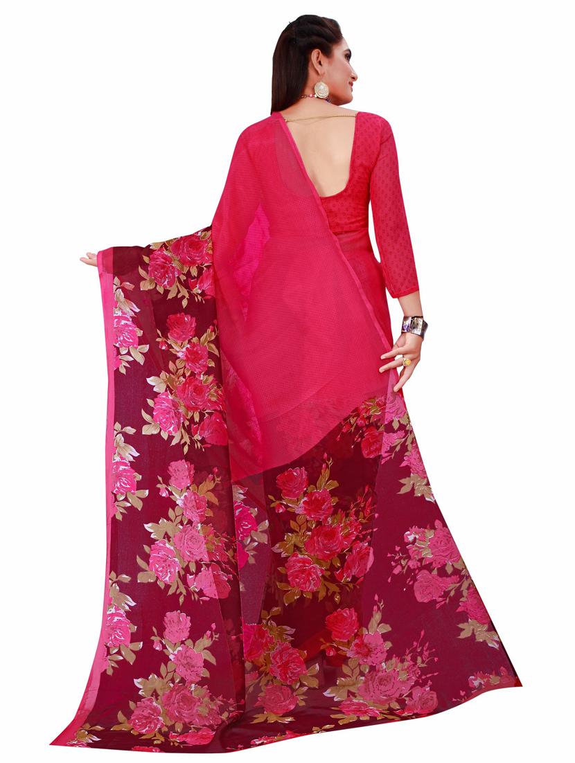 women's saree combo with blouse - 20210389 - Standard Image - 3